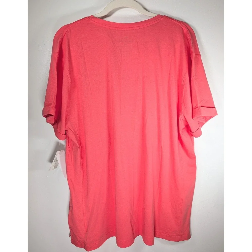 Tommy Bahama Mens Coral Pink Crewneck Sleep T-Shirt Cotton Modal Stretch NWT L
